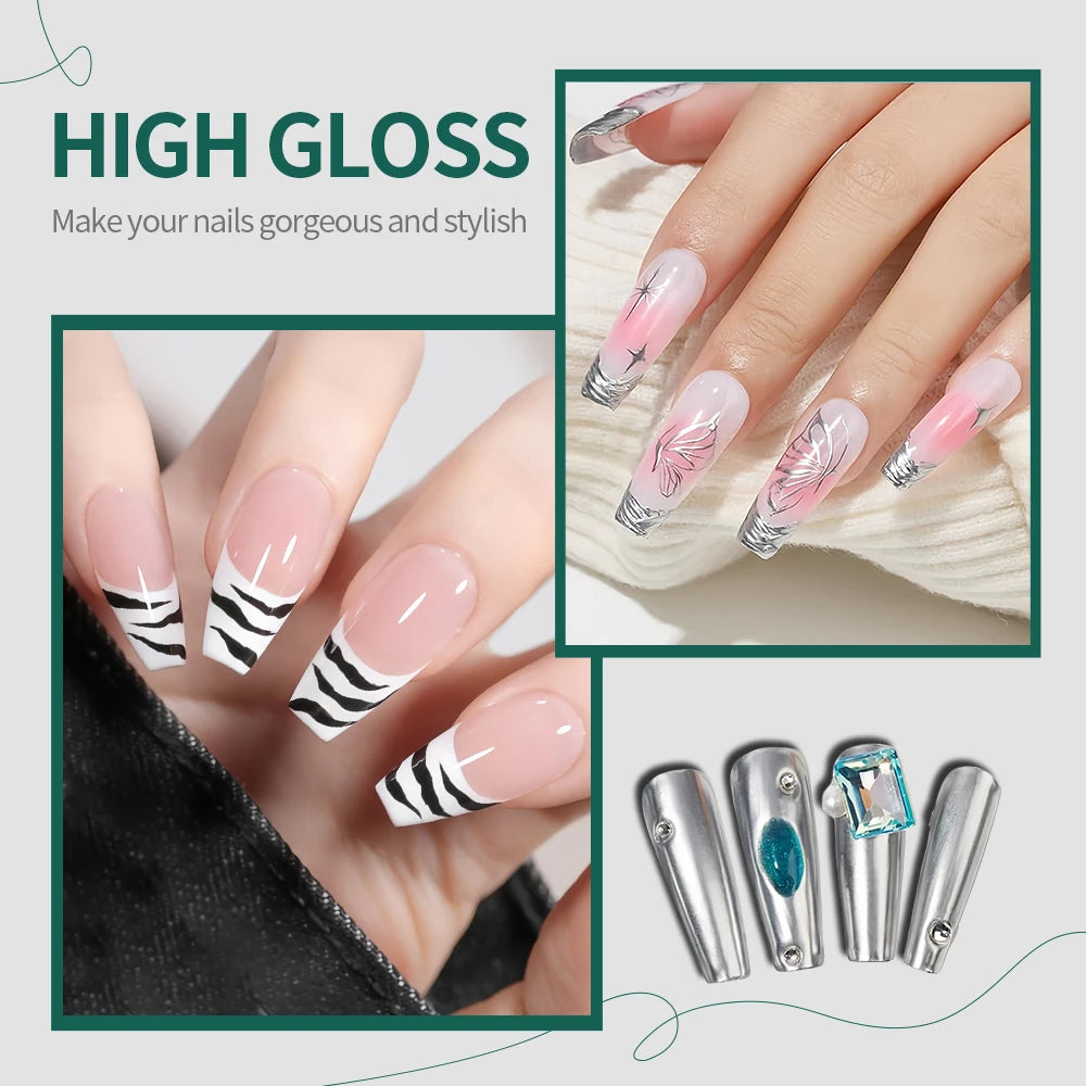 NAILPOP Gel Nail Polish Liner 8ML 5 Colors Nail Art Paint Gel for French Tips Swirls DIY Manicure Soak Off UV Cure with Brush - She Vibess By C2P