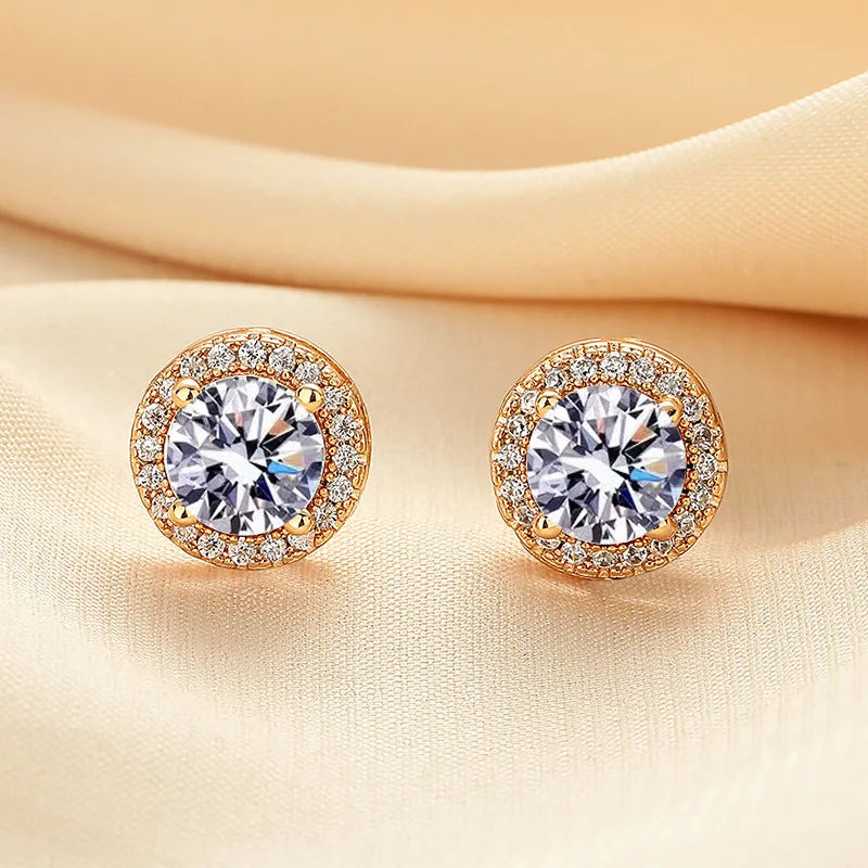 2 GRA Certificates S925 Sterling Silver Stud Earrings For Women And Men 100% Real Moissanite Pass Diamond Test Pen Fine Jewelry - She Vibess By C2P