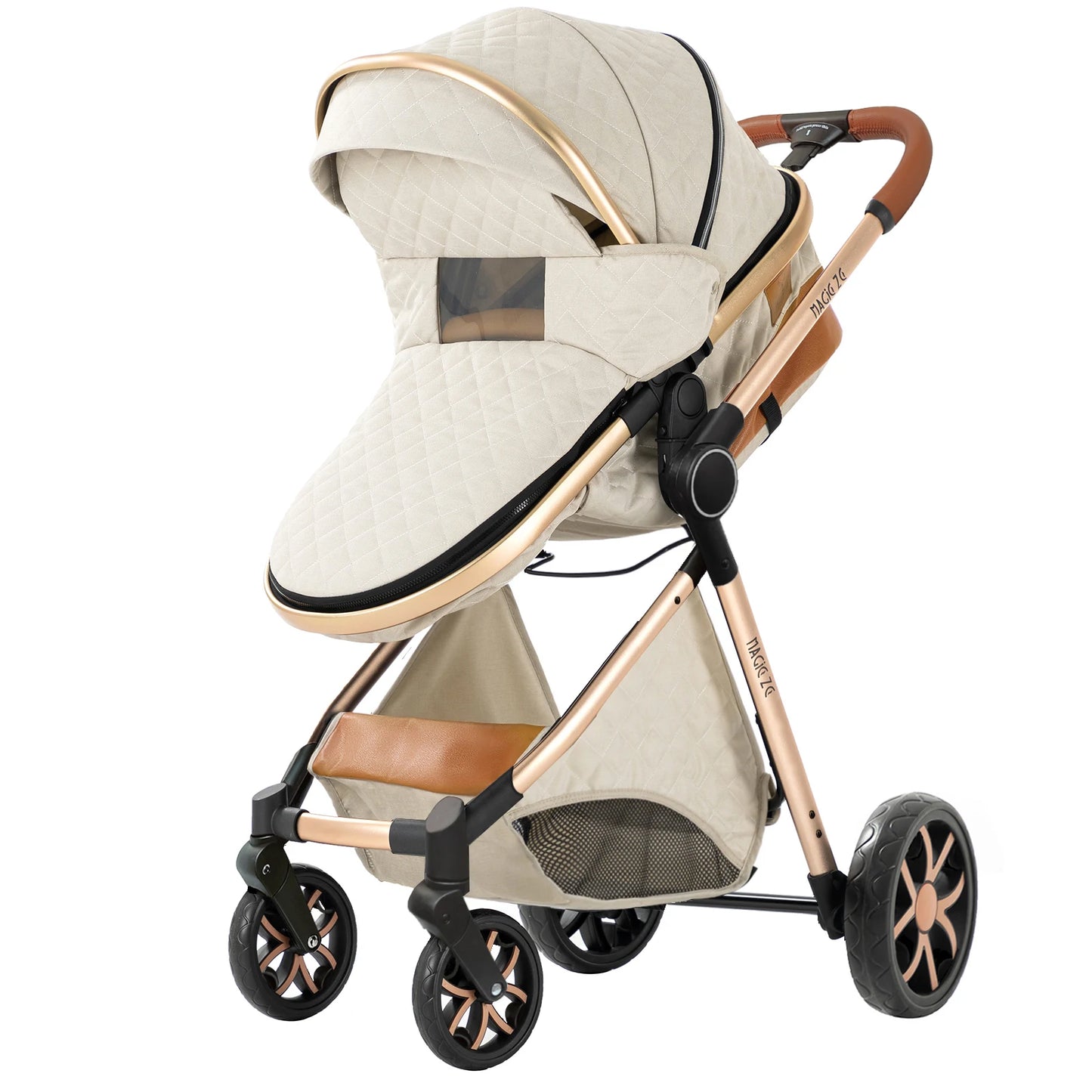 Lightweight Baby Stroller 3 in 1 Newborns Travel System Prams Multifunctional High Landscape Baby 4 IN 1 Strollers with Isofix - She Vibess By C2P