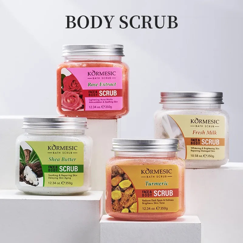 KORMESIC Turmeric Body Scrub Cream Facial Moisturizing Deep Cleansing Milk Rose Gentle Tender Face Exfoliation Skin Care Product - She Vibess By C2P