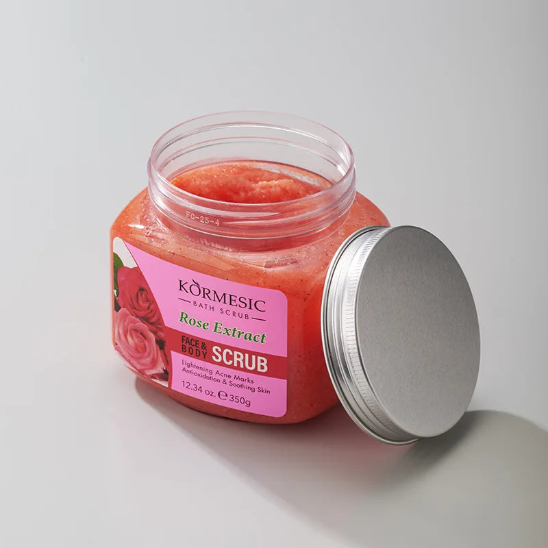 KORMESIC Turmeric Body Scrub Cream Facial Moisturizing Deep Cleansing Milk Rose Gentle Tender Face Exfoliation Skin Care Product - She Vibess By C2P