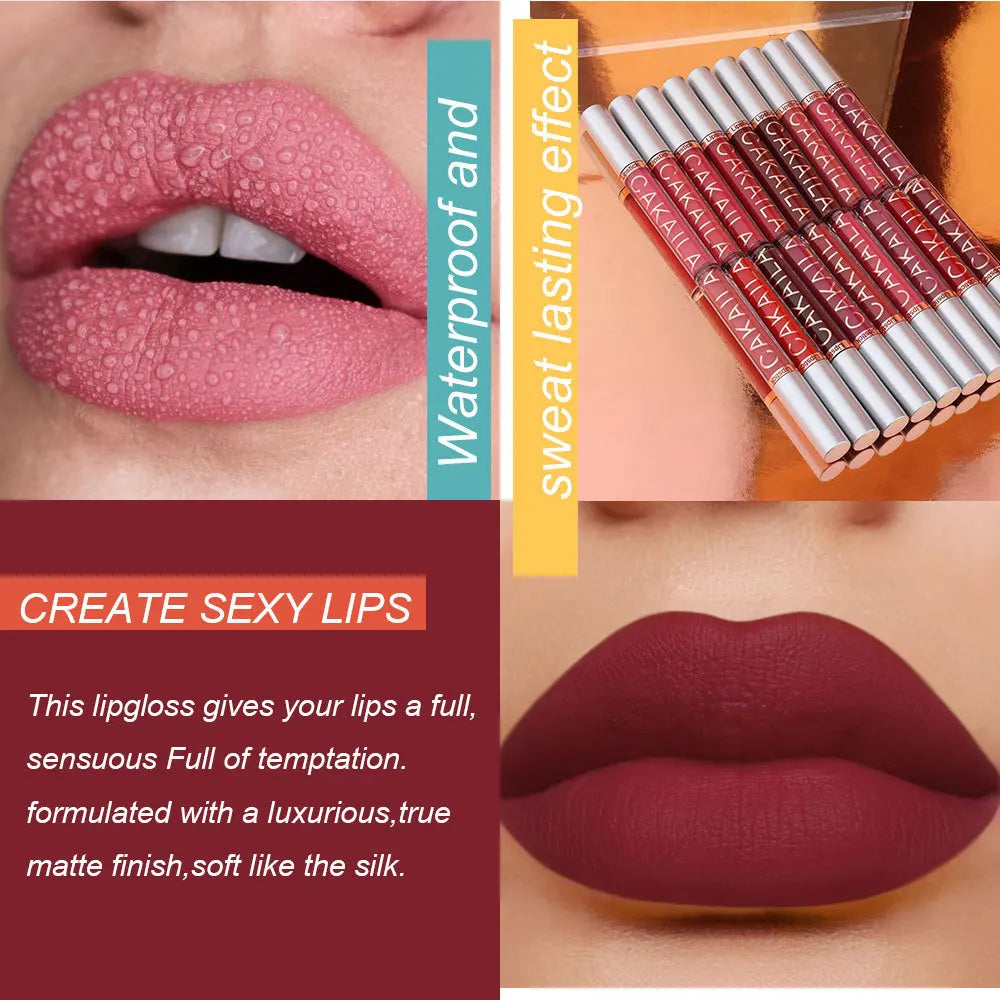 Lipstick Set Is Waterproof, Sweat Resistant, and Not Easily Smudged. Its Texture Is Silky, Smooth, And Does Not Pull Out And Dry - She Vibess By C2P