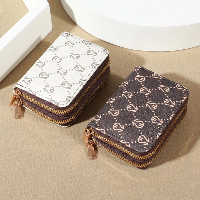 Chic Vintage Zippered Card Holder Wallet for Women - Secure Multi-Card Slots, Fashionable Faux Leather with Coin PurseLuxurious - She Vibess By C2P