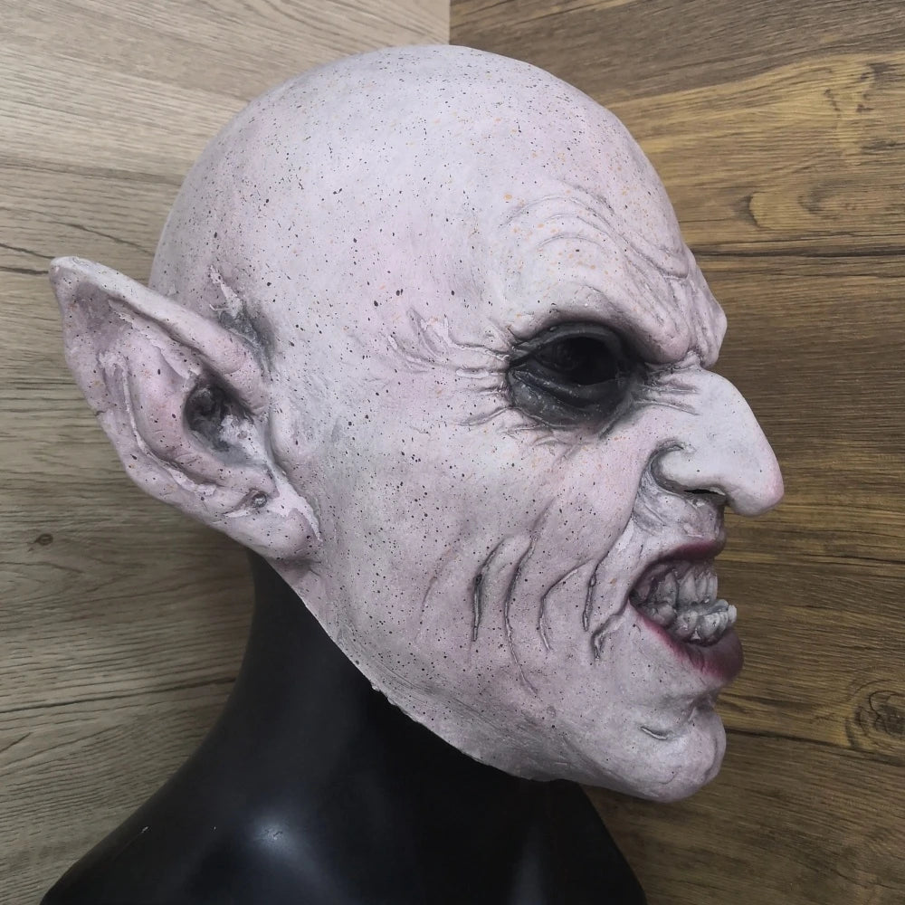 Nosferatu Grey Vampire Latex Scary Halloween Mask Terror Ghost Devil Mask Dance Party Scary Biochemical Alien Zombie Caps Mask - She Vibess By C2P