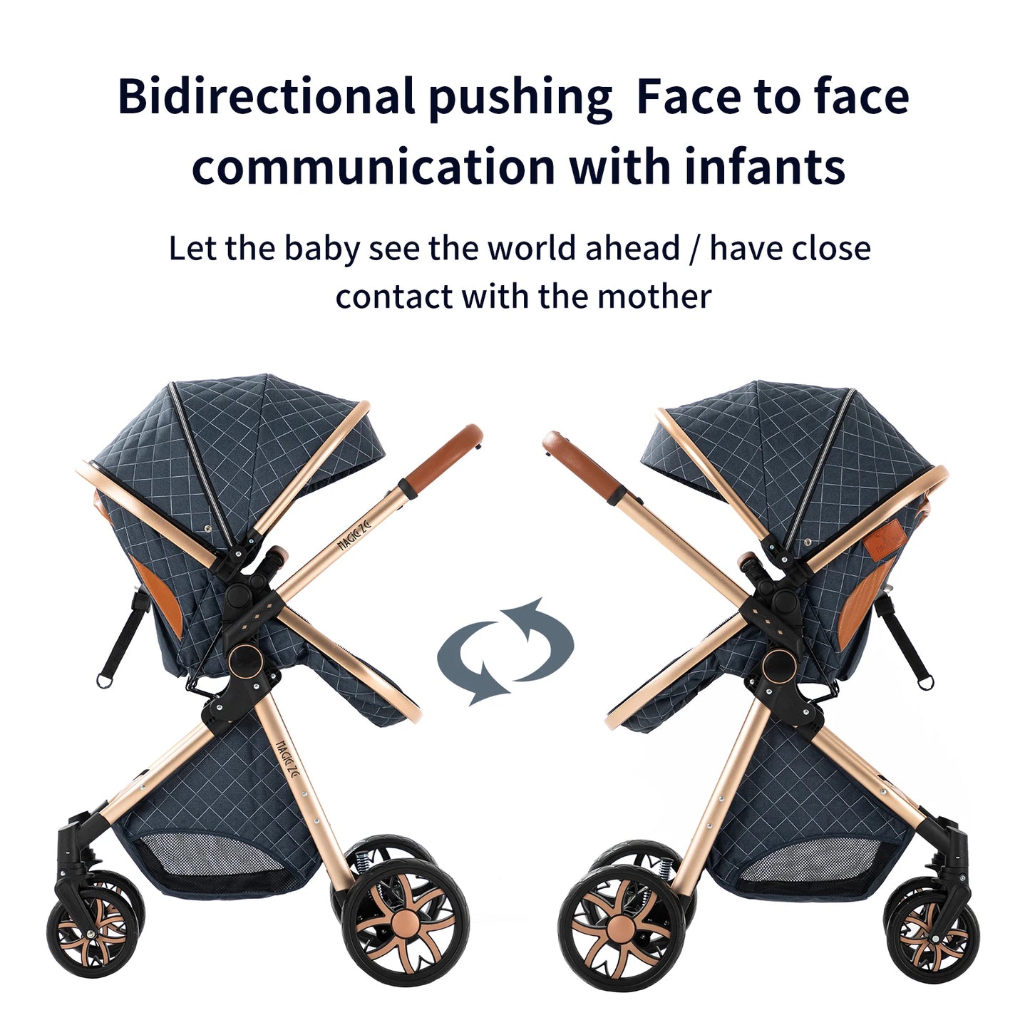 Lightweight Baby Stroller 3 in 1 Newborns Travel System Prams Multifunctional High Landscape Baby 4 IN 1 Strollers with Isofix - She Vibess By C2P