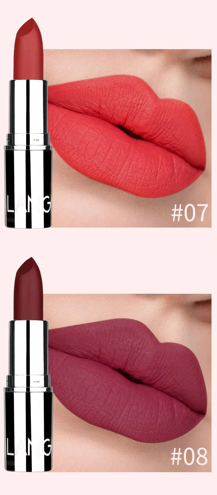 1PC Waterproof Nude Pink Lipstick Matte Lips Stick Long Lasting Non-stick Cup Lip Gloss Moisturizing Lipsticks Make-up Cosmetic - She Vibess By C2P