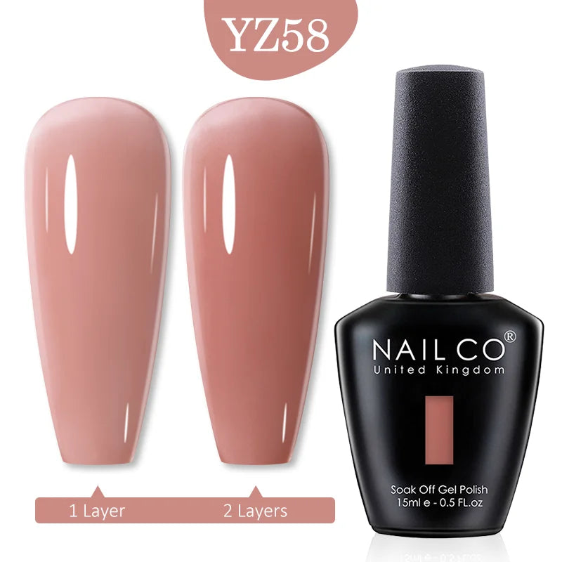 NAILCO 15ml Nail Gel Polish Red Pink Nude Soak off UV LED Long Lasting Eco-Friendly Professional Nail Beauty Salon Lacquer Varnish - She Vibess By C2P