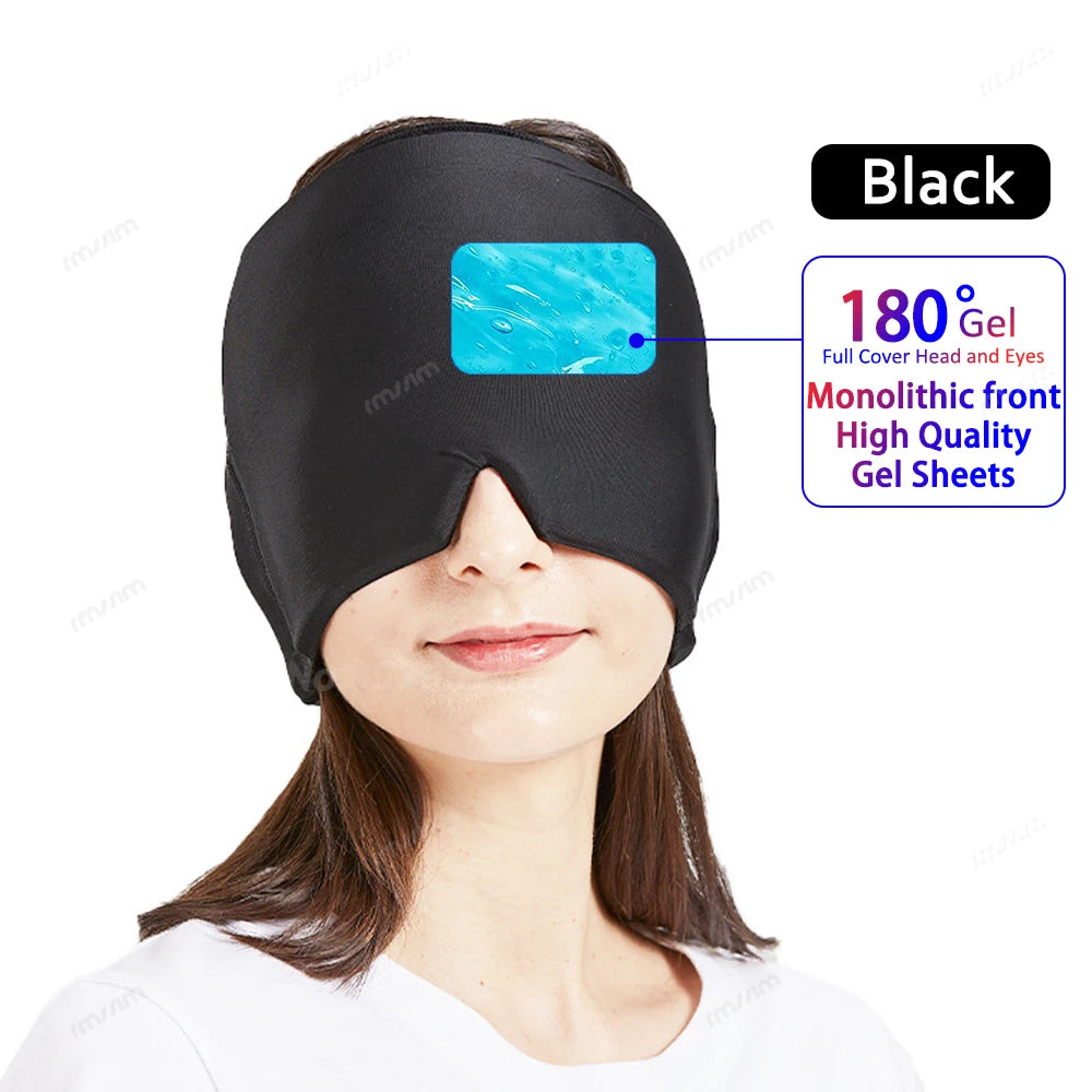 Migraine Relief Hat headache hat Gel Hot Cold Therapy Ice Cap For Relieve Pain Ice Hat Eye Mask Stress Pressure Pain Relief - She Vibess By C2P
