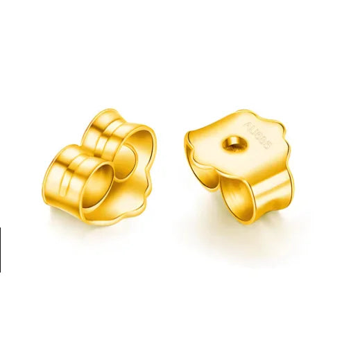 1pair 14K Gold Moissanite Stud Earrings for Women Simple Classical 4-Prong Lab Diamond Ear Stud Wedding Engagement Gift Jewelry - She Vibess By C2P