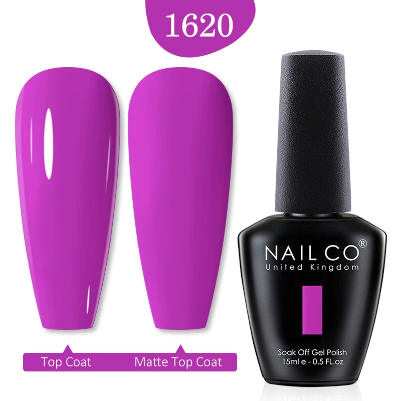 NAILCO 15ml Nail Gel Polish Red Pink Nude Soak off UV LED Long Lasting Eco-Friendly Professional Nail Beauty Salon Lacquer Varnish - She Vibess By C2P