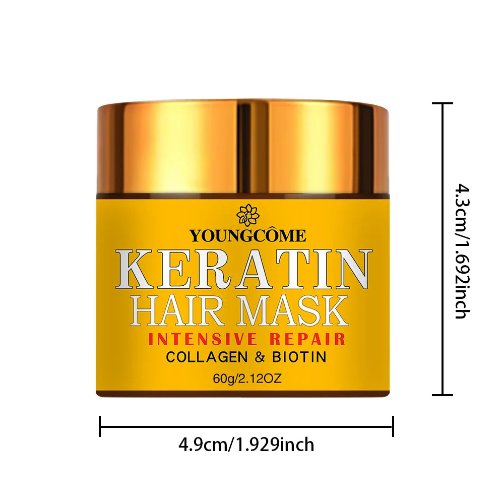 Hair Repairs Hair Mask Biotin Collagen Keratin Treatment Hairs Conditioner Hair Essential Oil Nourishing for Dry Damaged - She Vibess By C2P