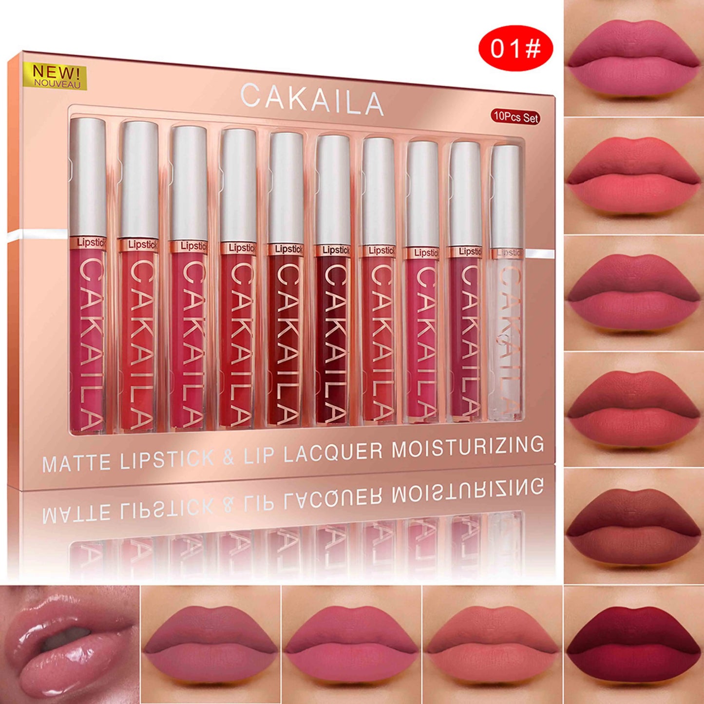Lipstick Set Is Waterproof, Sweat Resistant, and Not Easily Smudged. Its Texture Is Silky, Smooth, And Does Not Pull Out And Dry - She Vibess By C2P