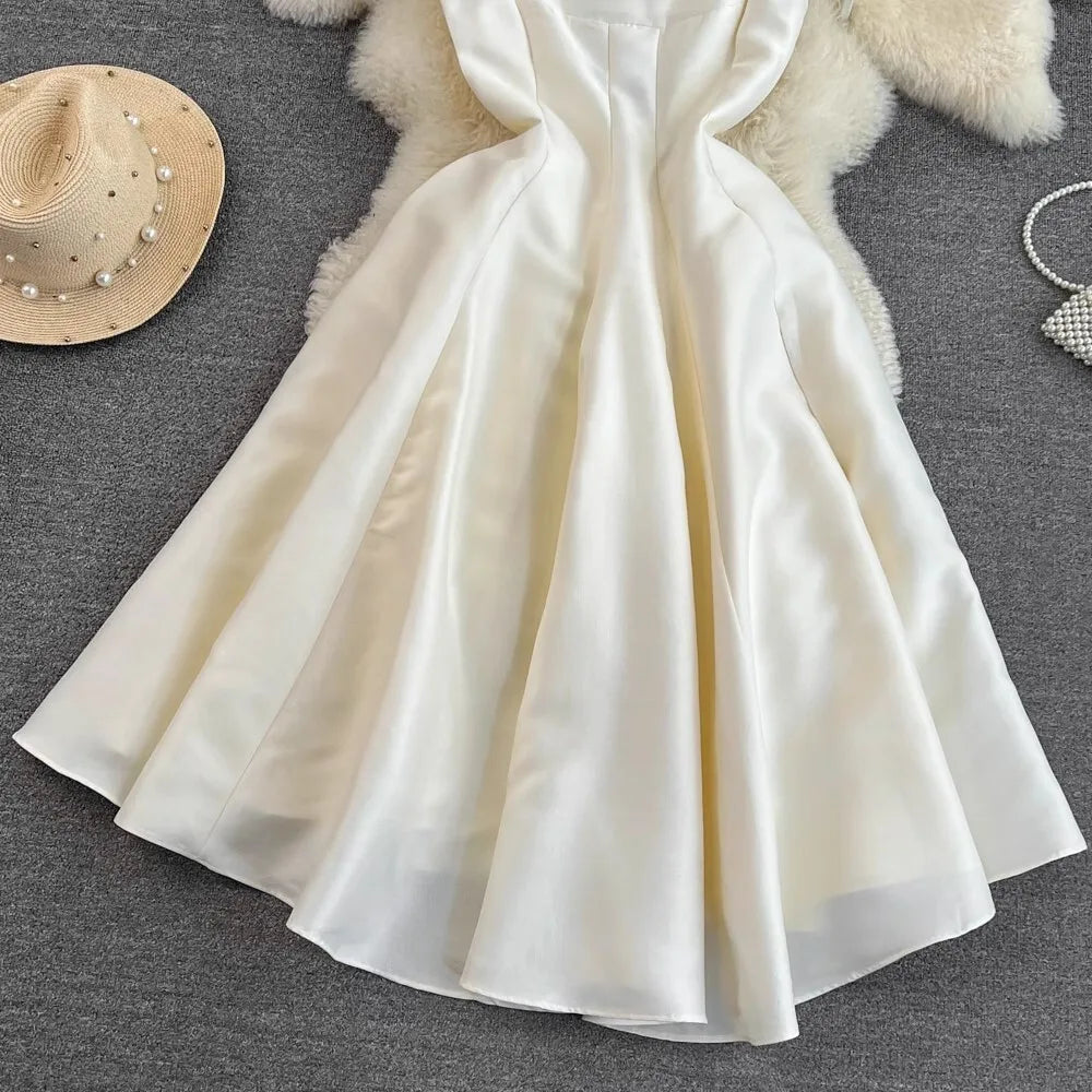 Summer Autumn Holiday Satin Evening Long Dress Women's Formal Occasion Dresses Party Ball Gown Sexy Backless Cocktail Robe - She Vibess By C2P