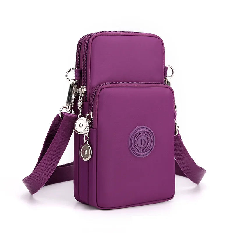 New Women Mobile Phone Bag Nylon Cell Phone Bag Coin Purse Strap Shoulder Bag Small Crossbody Bags for Women Wallet Travel Purse - She Vibess By C2P