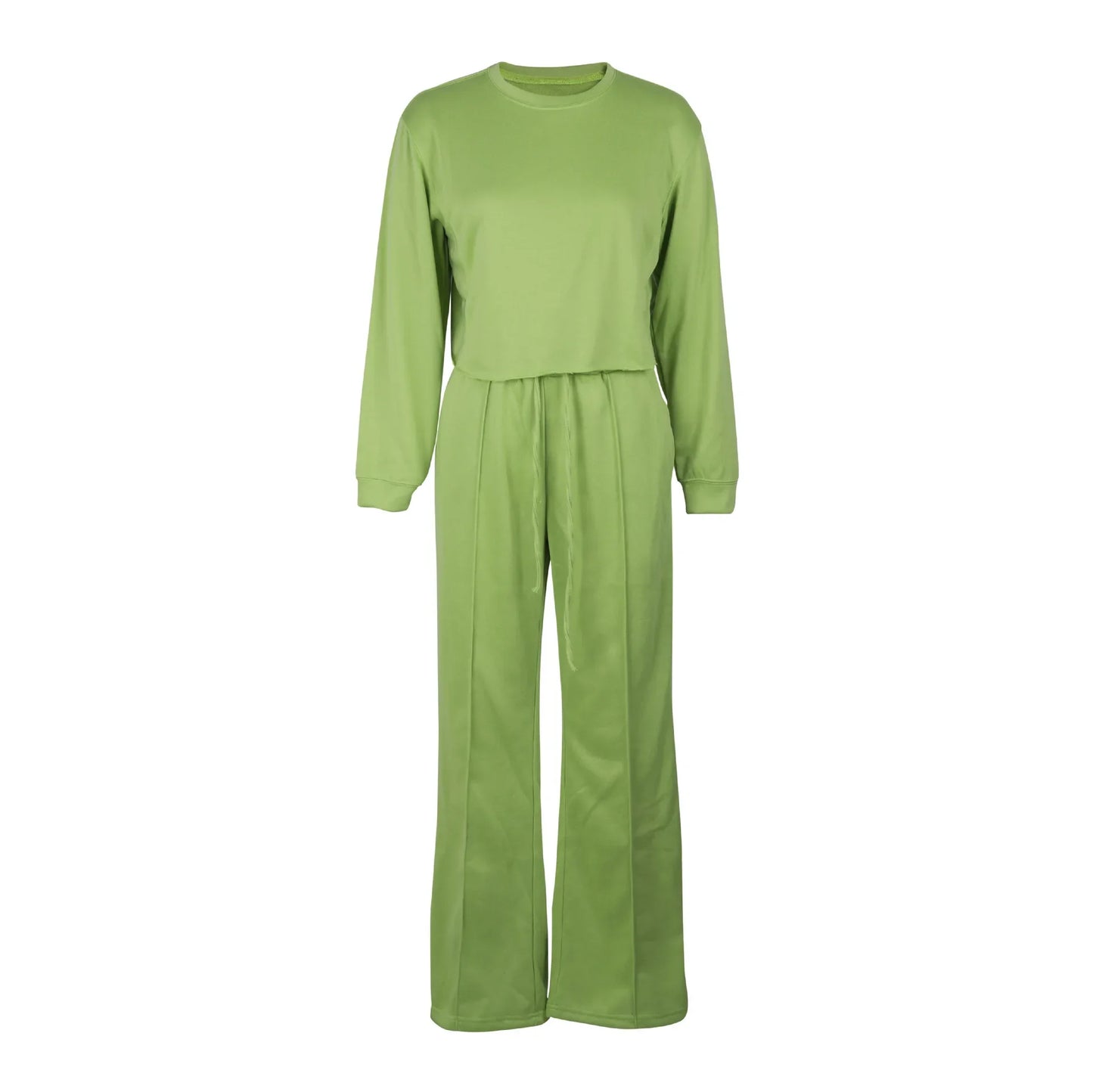 Women Clothing Sets Pullover Top+Pants 2Pcs Suits Winter Thicken Warm Outfits Solid Color Female Casual Tracksuit - She Vibess By C2P