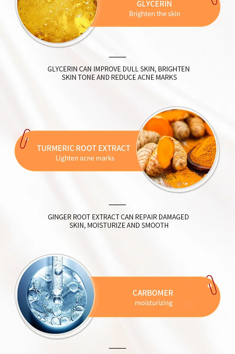 Natural Handmade Turmeric Soap Face Cream Serum Skin Care Set Clean Cutin Oil Control Removal Acne Whitening Remove Dark Spots - She Vibess By C2P