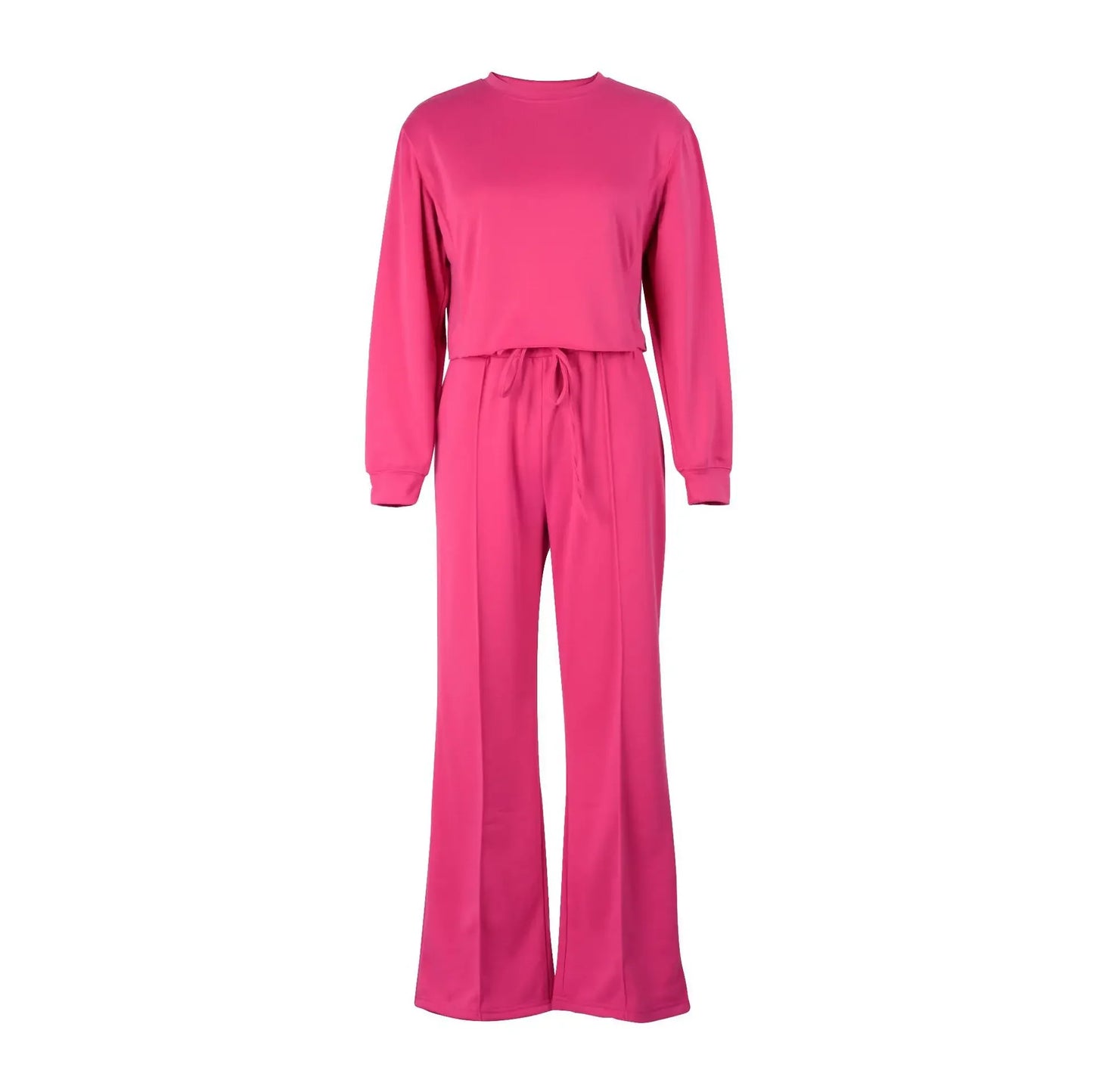 Women Clothing Sets Pullover Top+Pants 2Pcs Suits Winter Thicken Warm Outfits Solid Color Female Casual Tracksuit - She Vibess By C2P