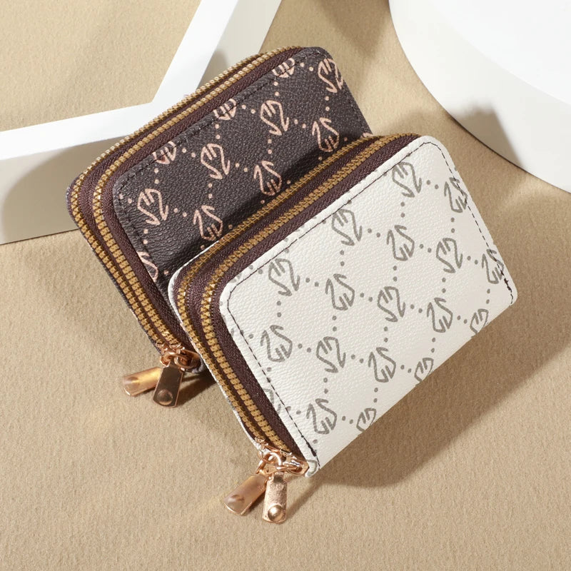 Chic Vintage Zippered Card Holder Wallet for Women - Secure Multi-Card Slots, Fashionable Faux Leather with Coin PurseLuxurious - She Vibess By C2P