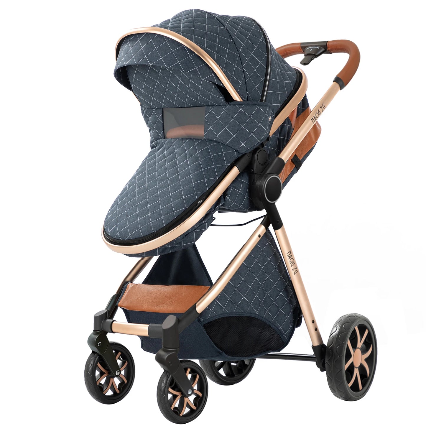 Lightweight Baby Stroller 3 in 1 Newborns Travel System Prams Multifunctional High Landscape Baby 4 IN 1 Strollers with Isofix - She Vibess By C2P