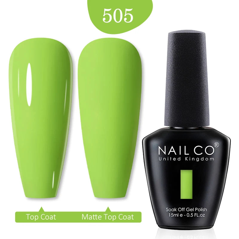 NAILCO 15ml Nail Gel Polish Red Pink Nude Soak off UV LED Long Lasting Eco-Friendly Professional Nail Beauty Salon Lacquer Varnish - She Vibess By C2P