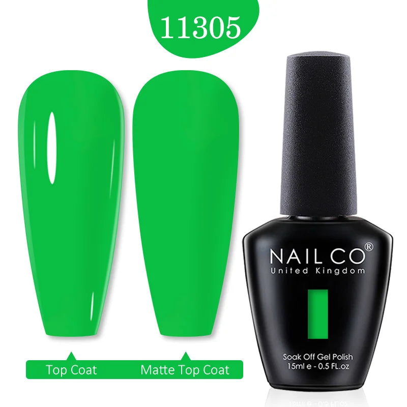 NAILCO 15ml Nail Gel Polish Red Pink Nude Soak off UV LED Long Lasting Eco-Friendly Professional Nail Beauty Salon Lacquer Varnish - She Vibess By C2P