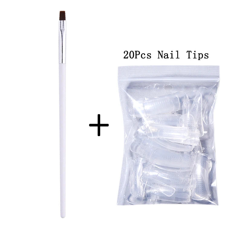 BORN PRETTY 30ml Glitter Acrylic Gel Finger Extension Nail Polish Silver Pink Extension Gel Polish Soak Off Nail Slip Solution - She Vibess By C2P