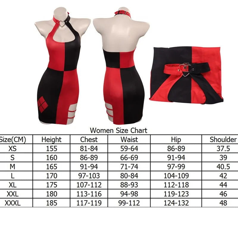 Quinzel Cosplay Sexy Lingerie Women Costume Women Vest Shorts Fantasia Outfits Wig Halloween Carnival Party Clothes-I’m Over 21 - She Vibess By C2P