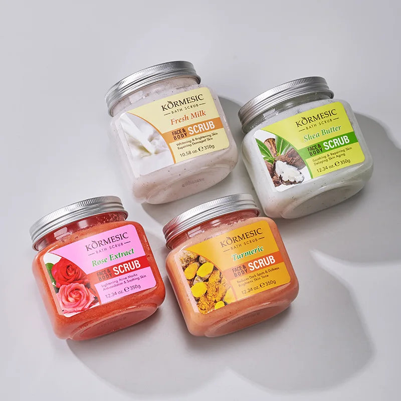 KORMESIC Turmeric Body Scrub Cream Facial Moisturizing Deep Cleansing Milk Rose Gentle Tender Face Exfoliation Skin Care Product - She Vibess By C2P