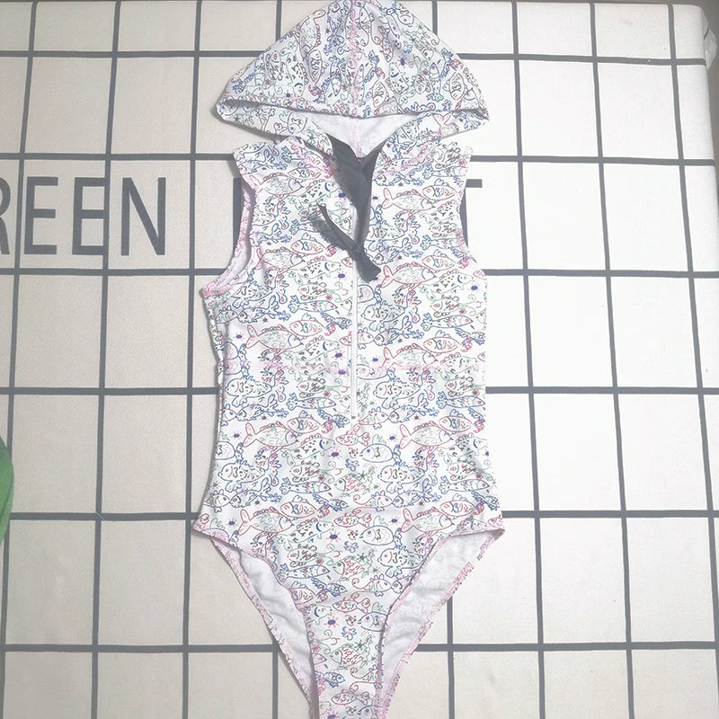 New Design Women's Hooded Swimsuits Classic Women's Beach Conservative Swimwear Fashion Brand Women's One-piece Swimsuits - She Vibess By C2P
