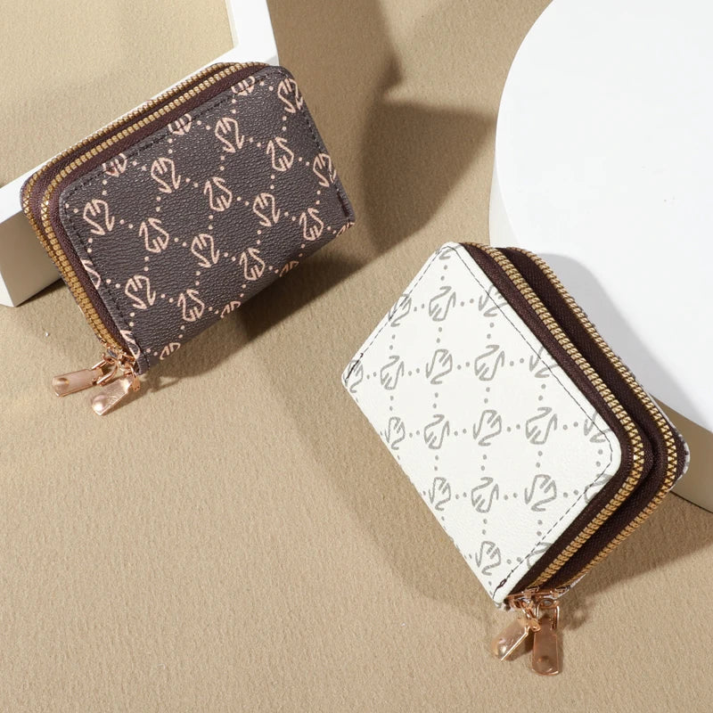 Chic Vintage Zippered Card Holder Wallet for Women - Secure Multi-Card Slots, Fashionable Faux Leather with Coin PurseLuxurious - She Vibess By C2P
