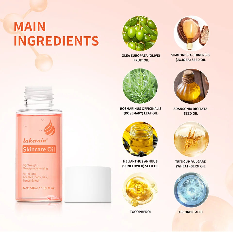 Skincare Oil Vitamin E Skin Care essence Body Oil for Scars Pregnancy Marks Facial Body Moisturizing Oil For All Skin Types - She Vibess By C2P