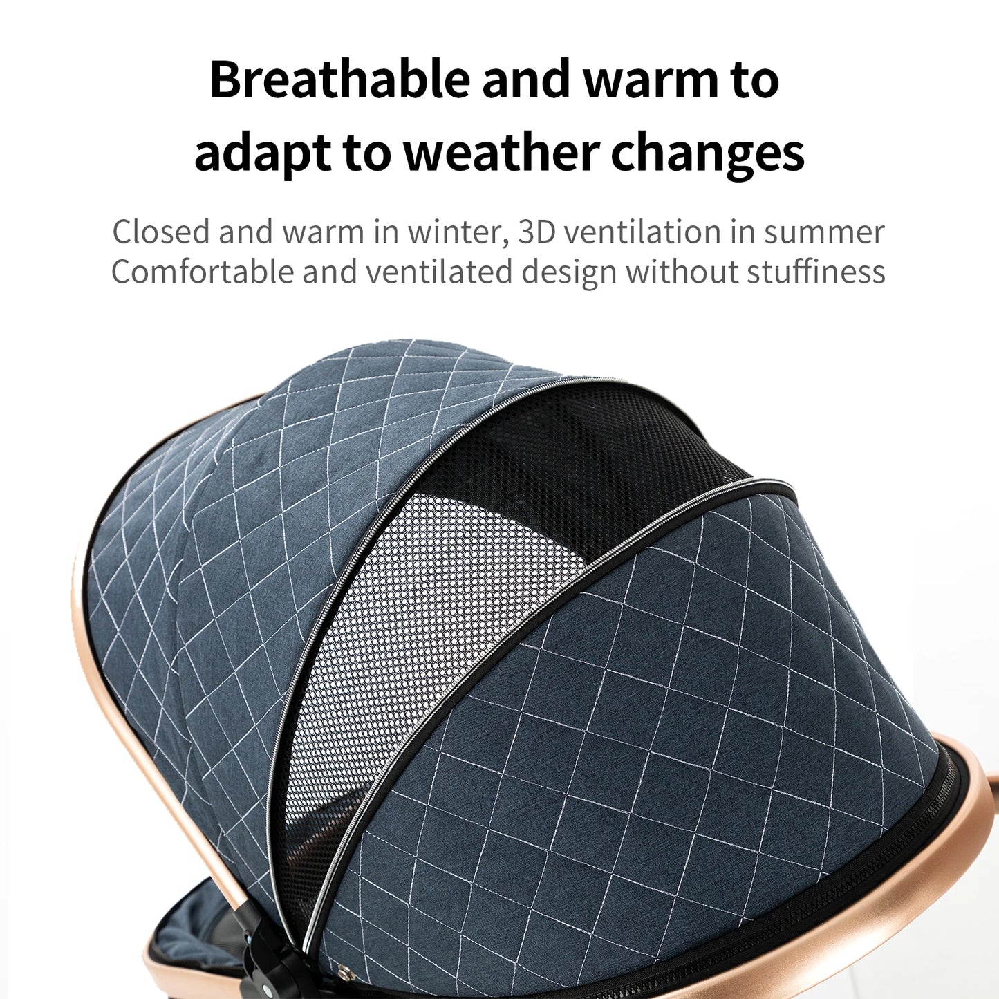 Lightweight Baby Stroller 3 in 1 Newborns Travel System Prams Multifunctional High Landscape Baby 4 IN 1 Strollers with Isofix - She Vibess By C2P