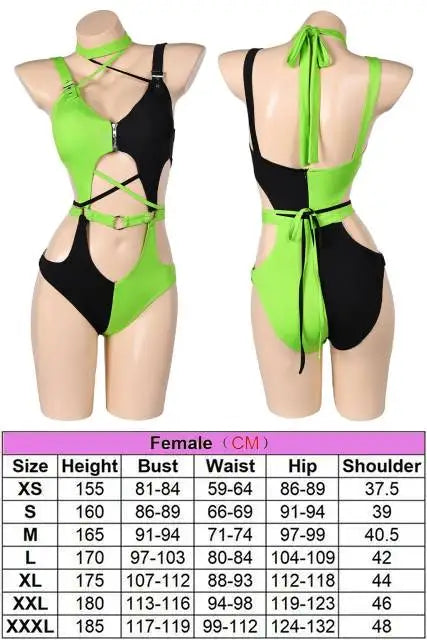 Kim Shego Cosplay Lingerie Swimsuit Costume Outfits For Women Girls Summer Sexy Fantastic Beach Swimwear Halloween Carnival Suit -I’m Over 21 - She Vibess By C2P