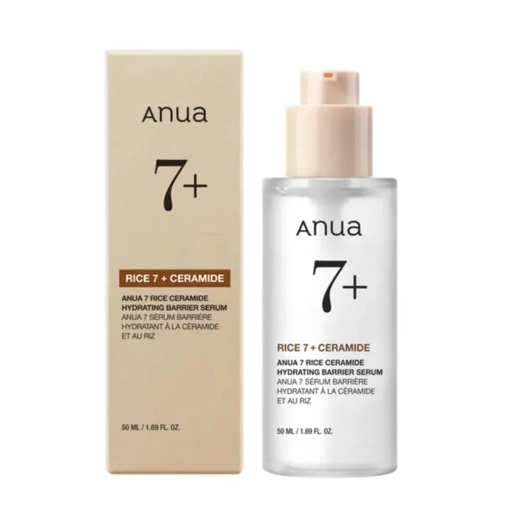 Korean Skin Care Essence 7 Rice Ceramide Hydrating Barrier Serum Facial Brightening Rice Hyaluronic Acid Daily Hydrating Serum - She Vibess By C2P