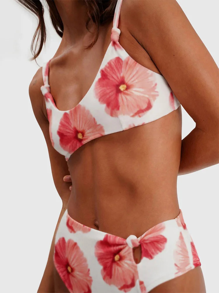 Printed Bikini Sets Sexy Two Piece Suit Low Waist Swimwear 2025 Swimsuits Women's Bikini Summer Bathsuit High Cut Swimsuits - She Vibess By C2P