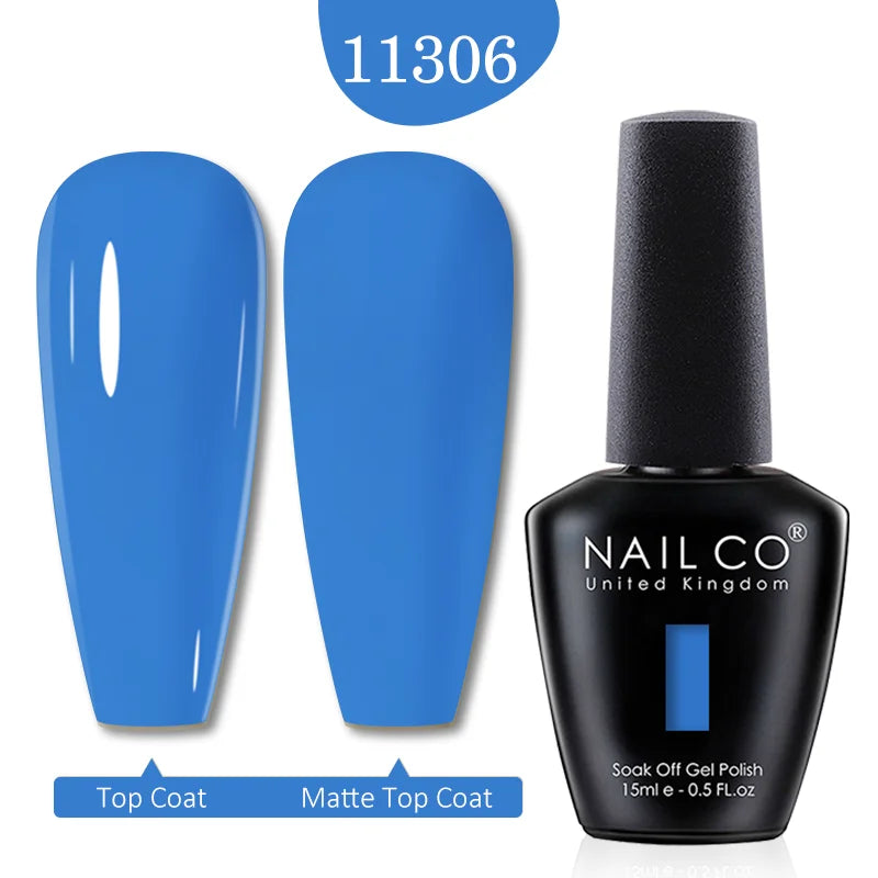 NAILCO 15ml Nail Gel Polish Red Pink Nude Soak off UV LED Long Lasting Eco-Friendly Professional Nail Beauty Salon Lacquer Varnish - She Vibess By C2P