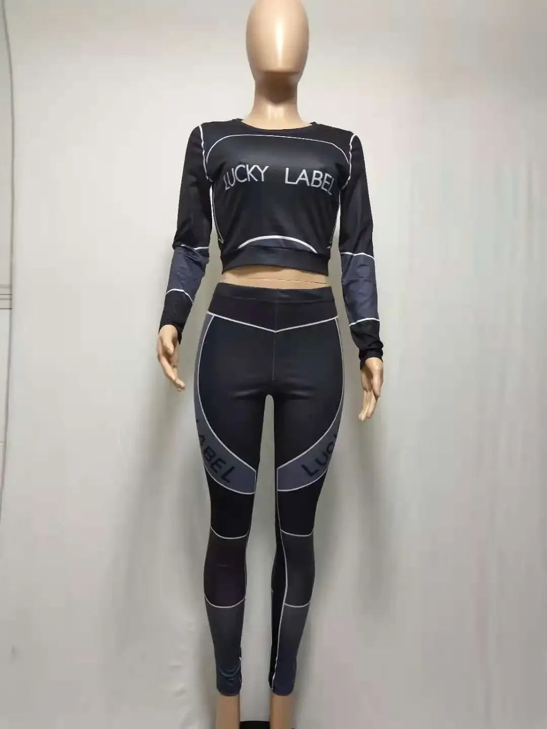 Casual Women's Long Sleeve Hoodie Set Printed Fashion Autumn Sportswear Two Pieces Outfit Comfortable Streetwear Style - She Vibess By C2P