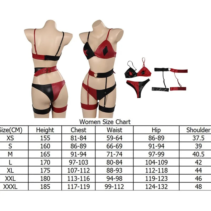 Quinzel Cosplay Sexy Lingerie Women Costume Women Vest Shorts Fantasia Outfits Wig Halloween Carnival Party Clothes-I’m Over 21 - She Vibess By C2P