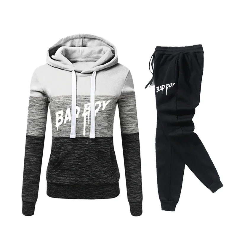 Hoodies Daily Women's Sweatshirts Versatile Fashion Color Block Jogging Sweatpants Tracksuit Hot Sales Casual Pullovers Clothing - She Vibess By C2P