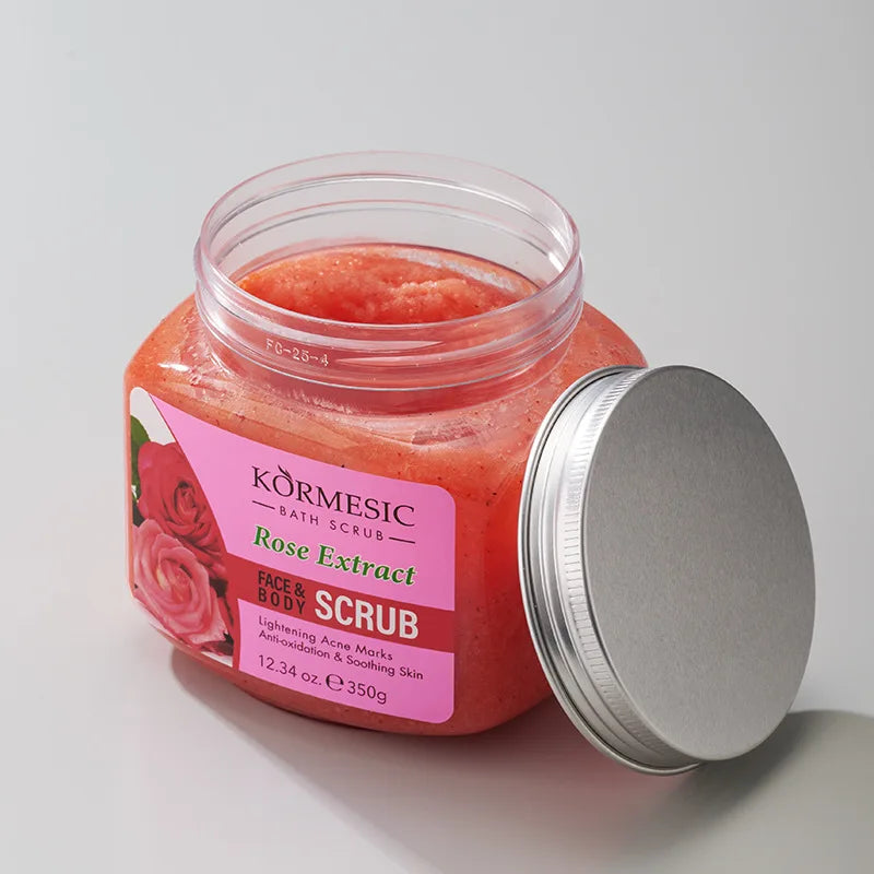 KORMESIC Turmeric Body Scrub Cream Facial Moisturizing Deep Cleansing Milk Rose Gentle Tender Face Exfoliation Skin Care Product - She Vibess By C2P