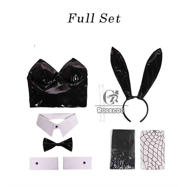 ROLECOS Game Red Black Bunny Suit Women Elastic Leather Fabric Sexy Cosplay Suit Halloween Christmas Jumpsuits-I’m Over 21 - She Vibess By C2P