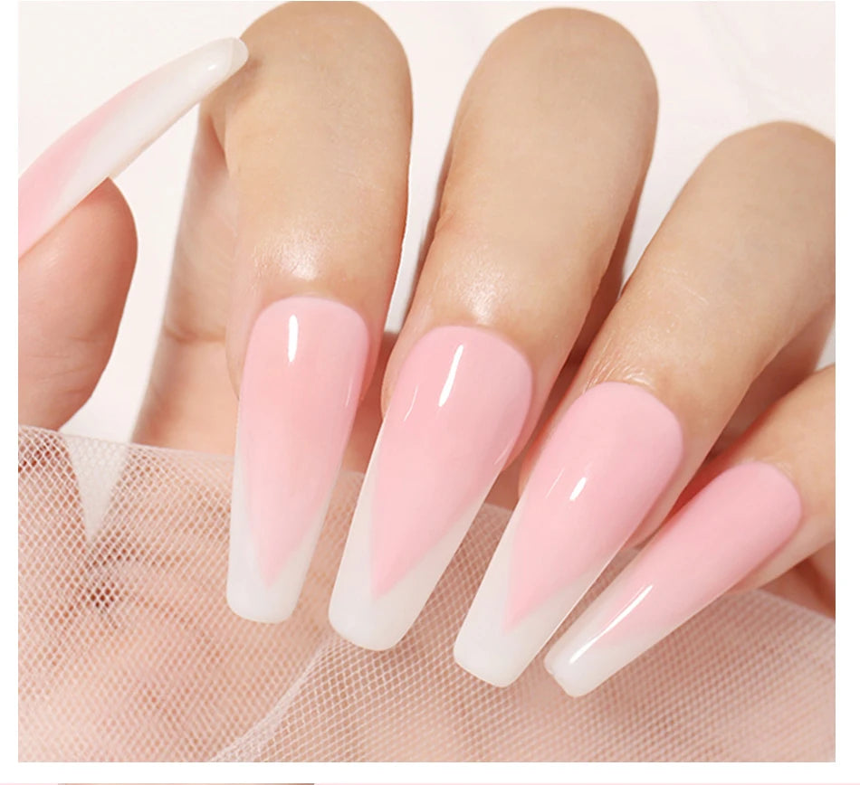 BORN PRETTY 30ml Glitter Acrylic Gel Finger Extension Nail Polish Silver Pink Extension Gel Polish Soak Off Nail Slip Solution - She Vibess By C2P