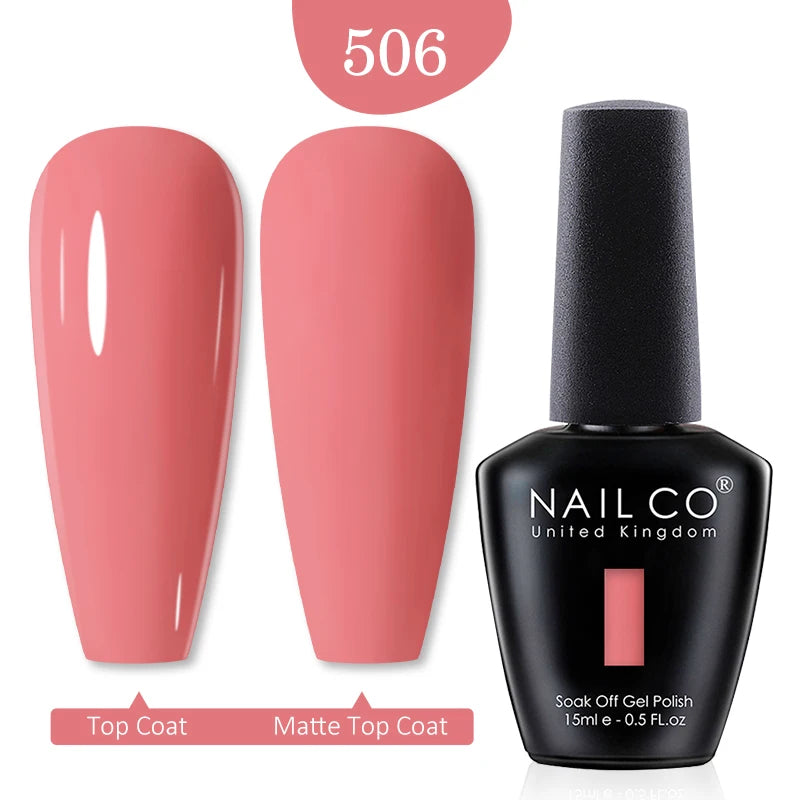 NAILCO 15ml Nail Gel Polish Red Pink Nude Soak off UV LED Long Lasting Eco-Friendly Professional Nail Beauty Salon Lacquer Varnish - She Vibess By C2P