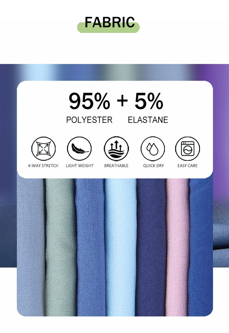 2025 New Nurse Uniforms V-neck Top Jogger Pants Scrub Sets Surgical Workwear Dentist Nursing Suit Hospital Doctor Outfit S21 - She Vibess By C2P