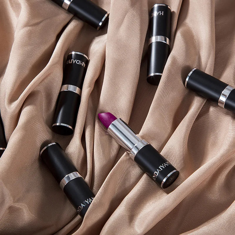 Matte Pink Velvet Lipstick Sexy Nude Red Brown Purple Lipgloss Gloss Velvety Lipstick Waterproof Makeup Long Lasting Lipstick - She Vibess By C2P