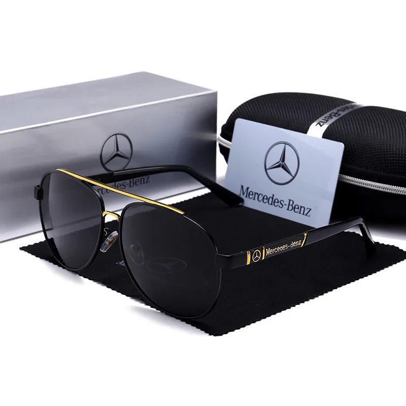 For Mercedes Benz A B C E S V Class GLB GLC GLE AMG Pilot SLK SLC ML Car High Men Anti Glare Driver Goggles Polarized Sunglasses - She Vibess By C2P