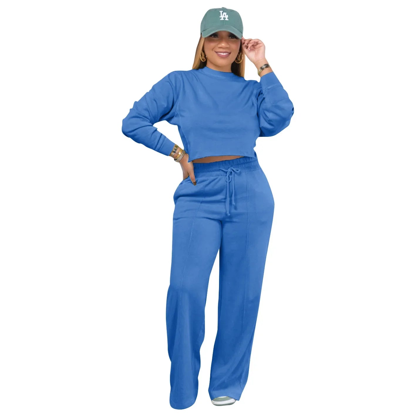 Women Clothing Sets Pullover Top+Pants 2Pcs Suits Winter Thicken Warm Outfits Solid Color Female Casual Tracksuit - She Vibess By C2P