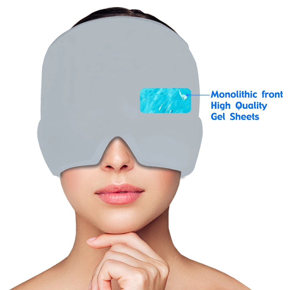 Migraine Relief Hat headache hat Gel Hot Cold Therapy Ice Cap For Relieve Pain Ice Hat Eye Mask Stress Pressure Pain Relief - She Vibess By C2P