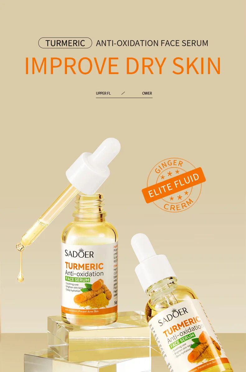 Natural Handmade Turmeric Soap Face Cream Serum Skin Care Set Clean Cutin Oil Control Removal Acne Whitening Remove Dark Spots - She Vibess By C2P