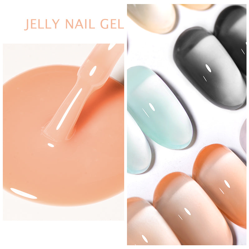 Mtssii 7ml Jelly Nude Gel Polish Translucent Pink Milky White Nail Gel Manicure UV LED Semi Permanent Soak Off Nail Polish - She Vibess By C2P
